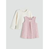 Lc Waikiki Yeni Sezon Fiyonk Baskılı Kız Bebek Elbise ve Tişört - 2 - 3 Yaş - Pembe