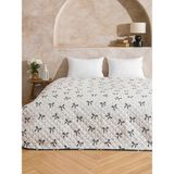 Lc Waikiki Yeni Sezon Fiyonk Desenli Çift Kişilik Yatak Örtüsü 200X220 cm - Siyah
