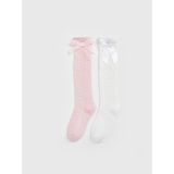 Lc Waikiki Yeni Sezon Fiyonk Detayli Kiz Cocuk Diz Alti Corap 2'li - S53308Z4 - Pembe - 36 - 38