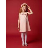 Lc Waikiki Yeni Sezon Fiyonk Yaka Detaylı Kız Çocuk Gabardin Elbise - Pembe - 6 - 7 Yaş