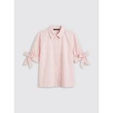 Lc Waikiki Yeni Sezon Fiyonklu Çizgili Kadın Gömlek - 3XL - Turuncu