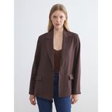 Lc Waikiki Yeni Sezon Gabardin Kadın Blazer Ceket - Kahverengi - 36