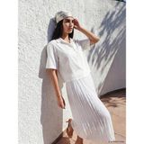 Lc Waikiki Yeni Sezon Gabardin Kadın Gömlek - 2XL - Ekru
