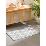 Lc Waikiki Yeni Sezon Geometrik Desenli Banyo Paspası 60X100 cm - Gri
