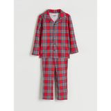 Lc Waikiki Yeni Sezon Gömlek Yaka Ekose Erkek Çocuk Pijama Takımı - Kırmızı - 4 - 5 Yaş