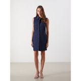 Lc Waikiki Yeni Sezon Gömlek Yaka Jean Elbise - Indigo