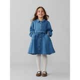 Lc Waikiki Yeni Sezon Gömlek Yaka Kız Çocuk Jean Elbise - 1 - 2 Yaş - Indigo