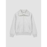 Lc Waikiki Yeni Sezon Gömlek Yaka Kız Çocuk Kalın Fermuarlı Sweatshirt - Gri - 8 - 9 Yaş