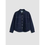Lc Waikiki Yeni Sezon Gömlek Yaka Oversize Kadın Jean Ceket - Lacivert