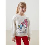 Lc Waikiki Yeni Sezon Hello Kitty Baskılı Kız Çocuk Kalın Sweatshirt - Ekru - 1 - 2 Yaş
