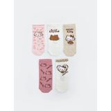 Lc Waikiki Yeni Sezon Hello Kitty Baskılı Kız Çocuk Patik Çorap 5'li - 33 - 35 - Açık Pembe