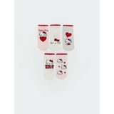 Lc Waikiki Yeni Sezon Hello Kitty Baskılı Kız Çocuk Patik Çorap 5'li - 36 - 38 - Pembe