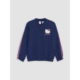 Lc Waikiki Yeni Sezon Hello Kitty Baskılı Kız Çocuk Soft Touch Fermuarlı Sweatshirt - İndigo - 3 - 4 Yaş