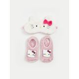 Lc Waikiki Yeni Sezon Hello Kitty Desenli Kaydırmaz Tabanlı Kız Çocuk Ev Çorabı ve Uyku Bandı - 27 - 29 - Pembe