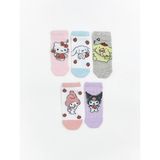 Lc Waikiki Yeni Sezon Hello Kitty Desenli Kız Çocuk Patik Çorap 5'li - 33 - 35 - Açık Pembe