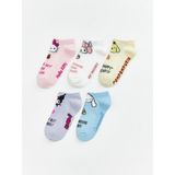 Lc Waikiki Yeni Sezon Hello Kitty ve Arkadaşları Desenli Kız Çocuk Patik Çorap 5'li - 33 - 35 - Açık Pembe