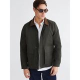 Lc Waikiki Yeni Sezon Kadife Yaka Gabardin Erkek Ceket - Koyu Haki