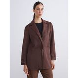 Lc Waikiki Yeni Sezon Kadın Süet Blazer Ceket - Kahverengi - 36