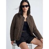 Lc Waikiki Yeni Sezon Kahverengi Baklava Desenli Oversize Kadın Şişme Mont - 38