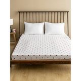 Lc Waikiki Yeni Sezon Kalp Baskılı Çift Kişilik Lastikli Çarşaf - 160x200