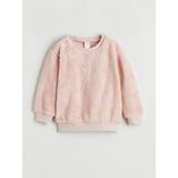 Lc Waikiki Yeni Sezon Kalp Nakışlı Kız Çocuk Pelüş Sweatshirt - Pembe - 9 - 12 Ay