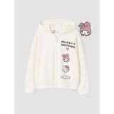 Lc Waikiki Yeni Sezon Kapüşonlu Hello Kitty Baskılı Kız Çocuk Sweatshirt - Krem Rengi - 6 - 7 Yaş
