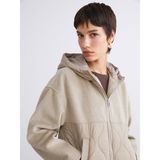 Lc Waikiki Yeni Sezon Kapüşonlu Kapitone Oversize Kadın Şişme Mont - Kahverengi - 34