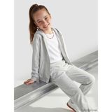 Lc Waikiki Yeni Sezon Kapüşonlu Kız Çocuk Fermuarlı Sweatshirt - Gri Melanj - 8 - 9 Yaş