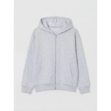 Lc Waikiki Yeni Sezon Kapüşonlu Kız Çocuk Fermuarlı Sweatshirt - Gri Melanj - 9 - 10 Yaş