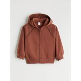 Lc Waikiki Yeni Sezon Kapüşonlu Kız Çocuk Fermuarlı Sweatshirt - Kahverengi - 2 - 3 Yaş
