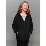 Lc Waikiki Yeni Sezon Kapüşonlu Kız Çocuk Fermuarlı Sweatshirt - Siyah - 12 - 13 Yaş