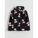 Lc Waikiki Yeni Sezon Kapüşonlu Kız Çocuk Fermuarlı Sweatshirt - Siyah - 7 - 8 Yaş