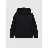 Lc Waikiki Yeni Sezon Kapüşonlu Kız Çocuk Fermuarlı Sweatshirt - Yeni Siyah - 8 - 9 Yaş