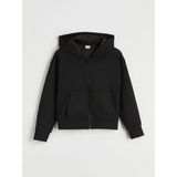 Lc Waikiki Yeni Sezon Kapüşonlu Kız Çocuk Soft Touch Fermuarlı Sweatshirt - Siyah - 9 - 10 Yaş