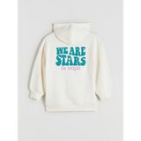 Lc Waikiki Yeni Sezon Kapüşonlu Kız Çocuk Sweatshirt - Ekru - 8 - 10 Yaş