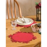 Lc Waikiki Yeni Sezon Kar Tanesi Desenli 2'li Amerikan Servis 30X30 cm - Kırmızı