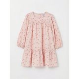 Lc Waikiki Yeni Sezon Kare Yaka Çiçekli Kız Çocuk Elbise - Pembe - 9 - 12 Ay