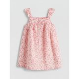 Lc Waikiki Yeni Sezon Kare Yaka Desenli Kız Çocuk Elbise - Pembe - 6 - 7 Yaş