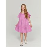 Lc Waikiki Yeni Sezon Kare Yaka Kız Çocuk Elbise - 9 - 10 Yaş - Pembe