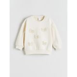 Lc Waikiki Yeni Sezon Kelebek Nakışlı Kız Çocuk Sweatshirt - Ekru - 9 - 12 Ay
