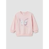 Lc Waikiki Yeni Sezon Kelebek Payetli Kız Çocuk Sweatshirt - Pembe - 3 - 4 Yaş