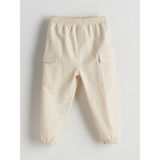 Lc Waikiki Yeni Sezon Keten Karışımlı Erkek Bebek Kargo Pantolon - Ekru - 1 - 3 Ay
