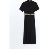Lc Waikiki Yeni Sezon Keten Karisimli Gomlek Elbise - S5MU61Z8 - Siyah - XS
