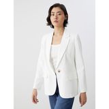 Lc Waikiki Yeni Sezon Keten Karisimli Kadin Blazer Ceket - S5G741Z8 - Beyaz