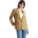 Lc Waikiki Yeni Sezon Keten Karışımlı Kadın Blazer Ceket - XS - Haki