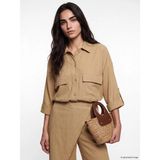 Lc Waikiki Yeni Sezon Keten Karışımlı Kadın Ceket - XL - Bej