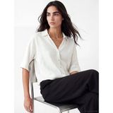 Lc Waikiki Yeni Sezon Keten Karışımlı Oversize Kadın Gömlek - 3XL - Ekru