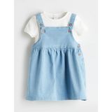 Lc Waikiki Yeni Sezon Kız Bebek Jean Elbise ve Bluz 2'li - 6 - 9 Ay - Mavi