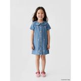 Lc Waikiki Yeni Sezon Kız Çocuk Nakışlı Jean Elbise - 3 - 4 Yaş
