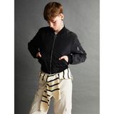 Lc Waikiki Yeni Sezon Kolej Yaka Crop Kadın Bomber Mont - XL - Siyah